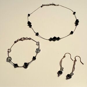 Black and Silver Jewelry Set
